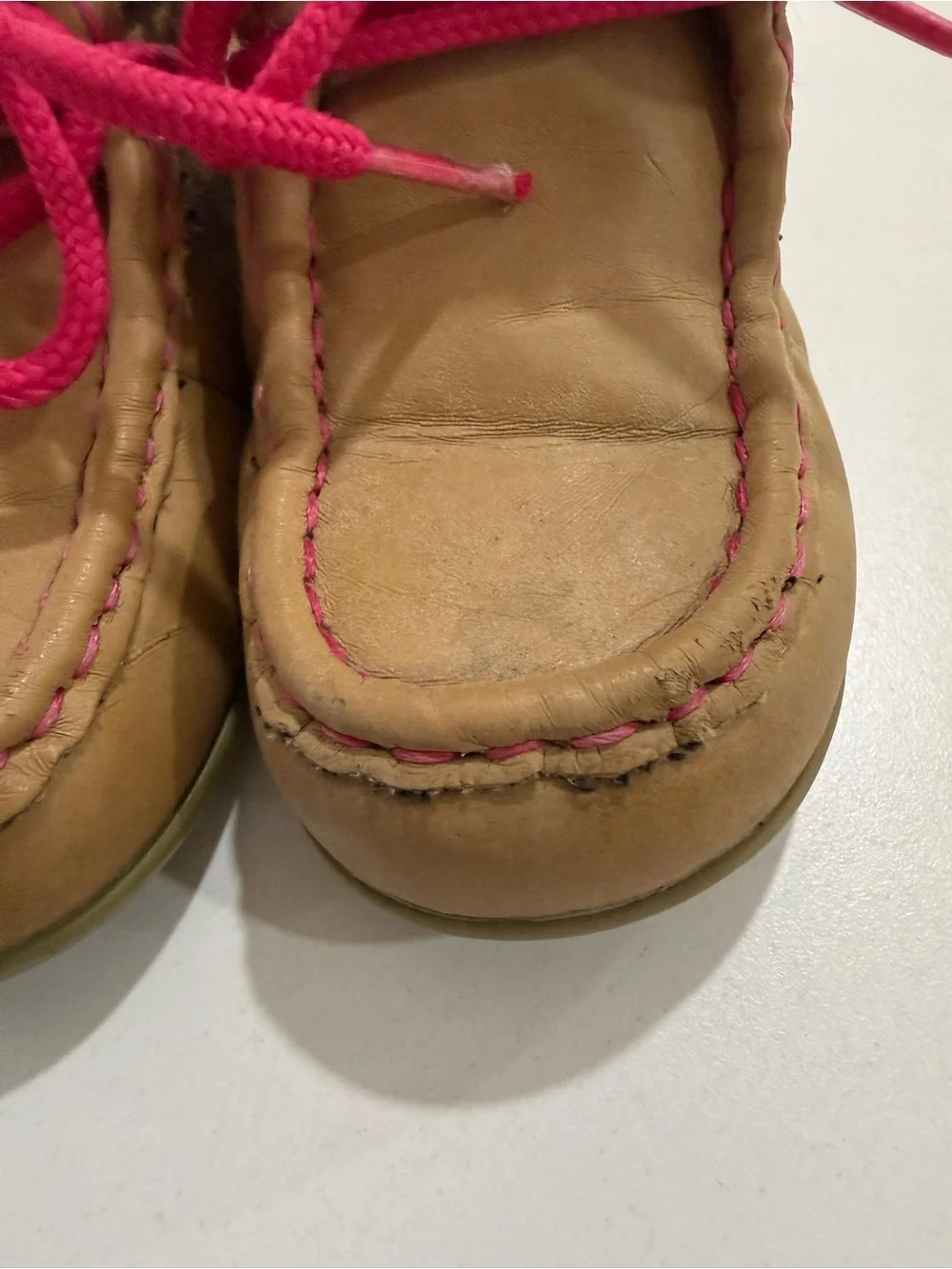 Twister Toddler Size 6 Tan Pink Moc Toe Chukka Shoes Boots